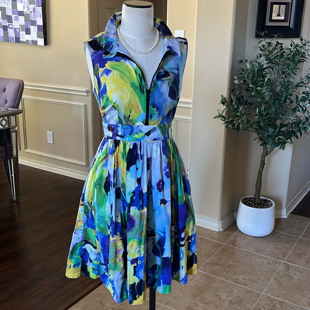Kate Spade watercolor zipper shirtdress - 6